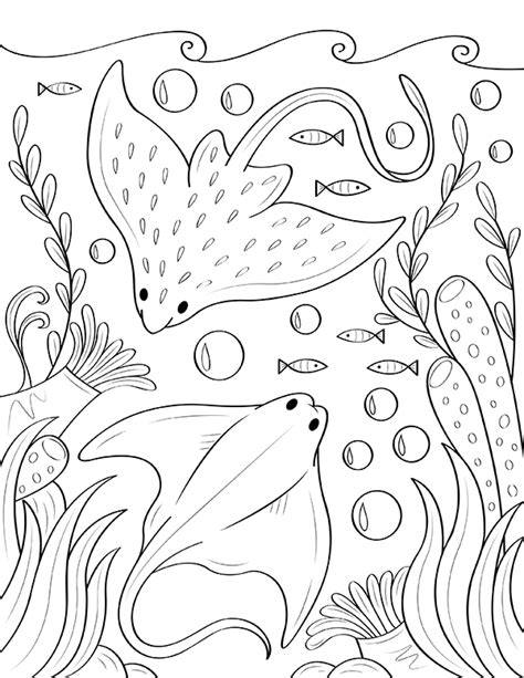 Printable Stingray Coloring Page