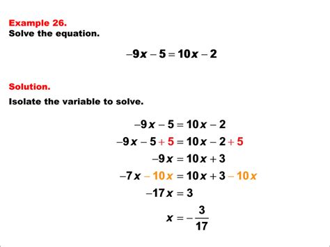 Math Example--Solving Equations--One-Variable Equations: Example 26 ...