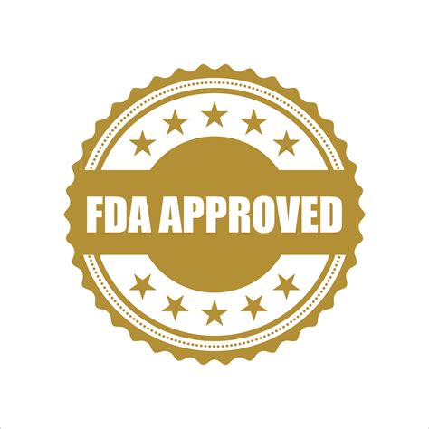 FDA Approved Food and Drug Administration stamp, icon, symbol, label ...