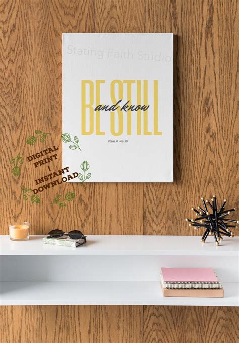 Be Still Printable Wall Art / INSTANT Download/motivational - Etsy