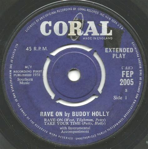 Buddy Holly - Rave On (1959, Label Variant, Vinyl) | Discogs