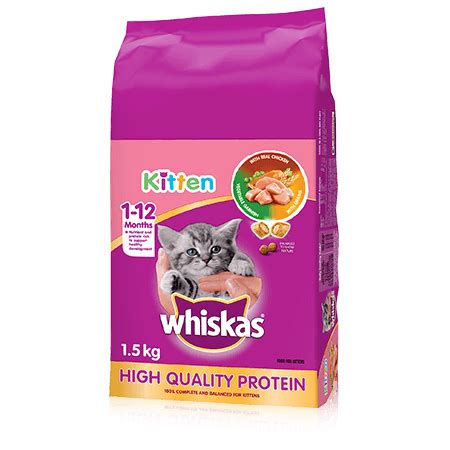 Whiskas Kitten Complete Dry Cat Food Biscuits Chicken Morrisons ...