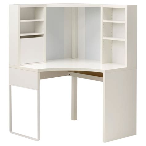 MICKE Corner workstation, white, 39 3/8x55 7/8" - IKEA | Corner ...