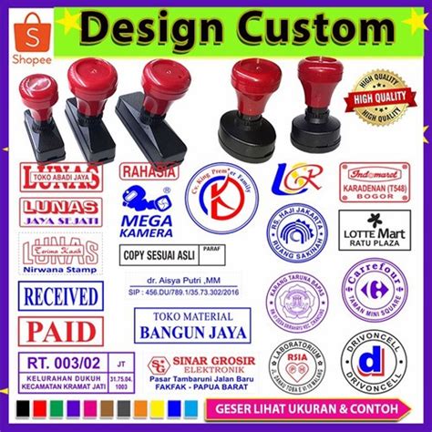 Jual Stempel, Stempel otomatis free desain custom untuk stempel perusahaan, logo, nama stempel ...