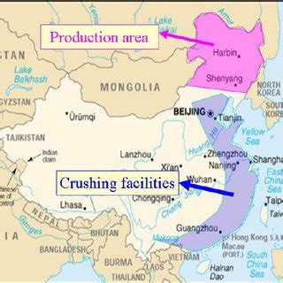 China’s Soybean Production Area and Crushing Facilities | Download ...