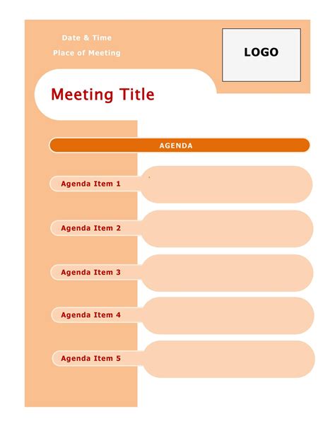 46 Effective Meeting Agenda Templates - Template Lab