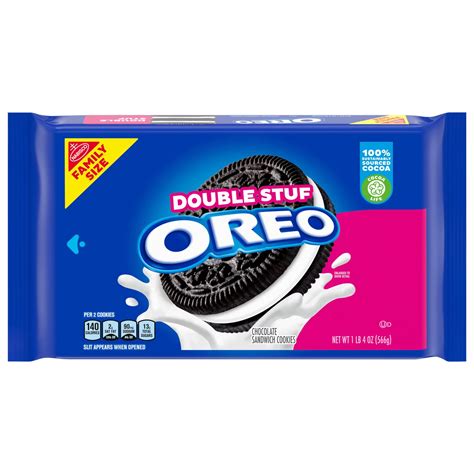 OREO Double Stuf Chocolate Sandwich Cookies Family Size - Shop Cookies ...