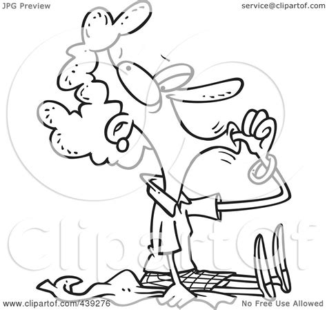 Royalty-Free (RF) Clip Art Illustration of a Cartoon Black And White ...