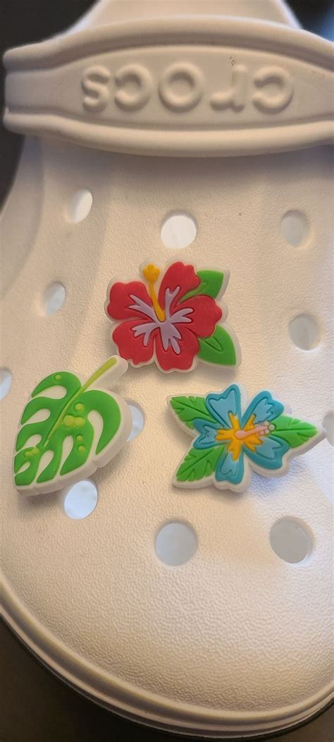 Croc Shoe Charms, Hibiscus, Tropical Flower, Flower, Tropical Leaf, Islands, Hawaii, Garden ...