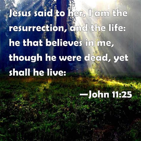 John 11:25 Jesus said to her, I am the resurrection, and the life: he ...