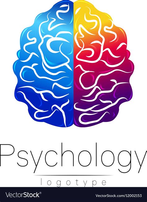 Modern brain logo of psychology human creative Vector Image