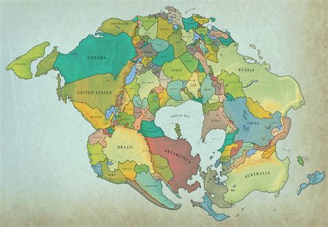 Pangea Map With Continents Labeled