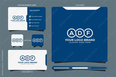 ADF initial monogram logo vector, ADF circle shape logo template ...