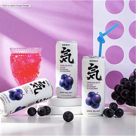 Genki Forest Sparkling Water, Grape Delight Flavor 6pk - Weee!