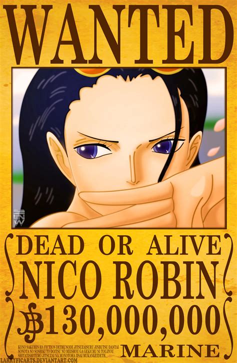 Nico Robin Wanted Poster by LarryficArts on DeviantArt