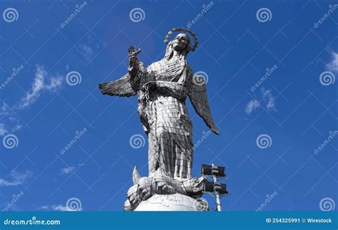 Statue of the Virgin of El Panecillo in Quito, Ecuador Stock Image ...