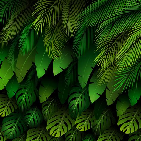 Exotic pattern with tropical leaves background.vector 6210240 Vector Art at Vecteezy