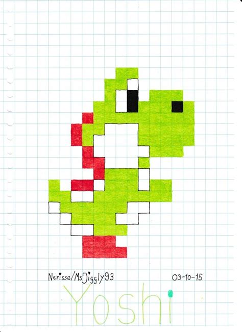 yoshi__8_bit Native Beading Patterns, Pony Bead Patterns, Loom Patterns, Perler Bead Patterns ...