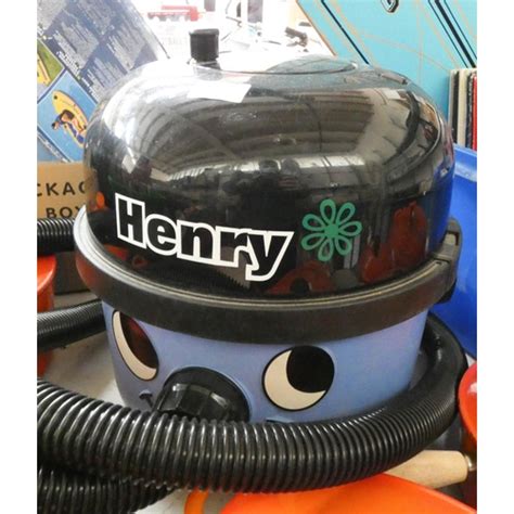 Blue Henry Hoover with tools