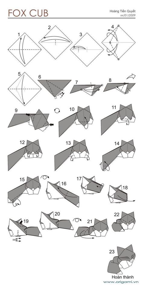 Origami Fox Step By Step - Origami