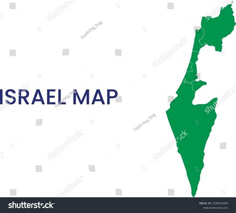 High Detailed Map Israel Outline Map Stock Vector (Royalty Free ...