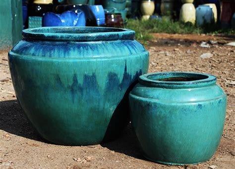 Blue/green planters Ceramic Flower Pots, Ceramic Pots, Terracotta Pots ...