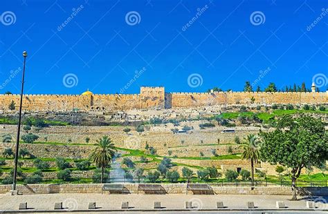 The medieval city stock image. Image of qidron, olives - 68313145