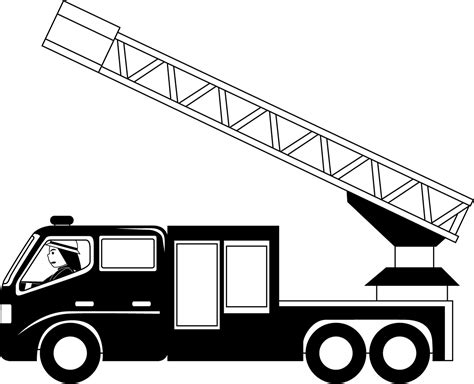 Free Fire Truck Silhouette Vector, Download Free Fire Truck Silhouette ...