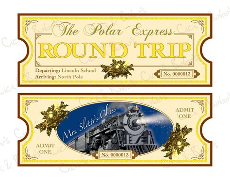 polar express train tickets free printable party like a - printable ...