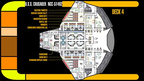 U.S.S. Crusader Deck 4 Plans by TrekkieGal on DeviantArt