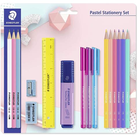 Staedtler 16 Piece Pastel Stationery Set