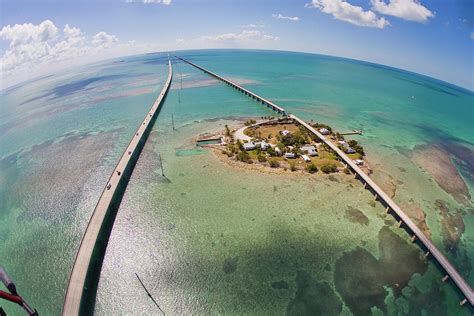 Aerial View Of The Seven Mile Bridge Photograph by Mike Theiss