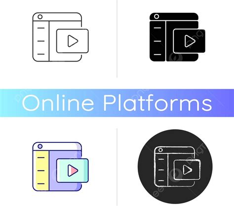 Video Platforms Icon Clip Art Media Streaming Vector, Clip Art, Media ...