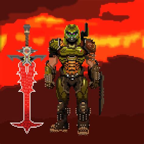 Doom Slayer Pixel Art