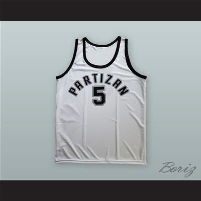 Jadranka Kosor 5 KK Partizan Belgrade White Basketball Jersey