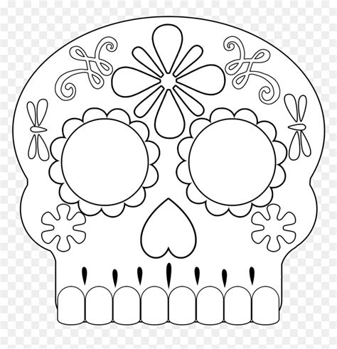 Sugar Skull Mask Template Printable, HD Png Download - vhv