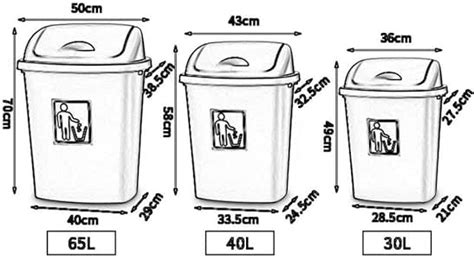 Amazon.com: AINIYF Plastic Trash Can, Garbage Can with Swing Lid ...