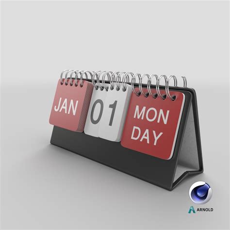 Desk Calendar 3D - TurboSquid 1916892