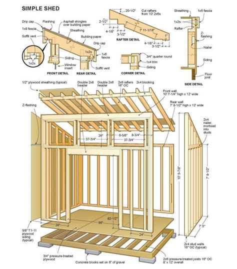 8X10 slant roof shed - Google Search | Wood shed plans, Simple shed ...