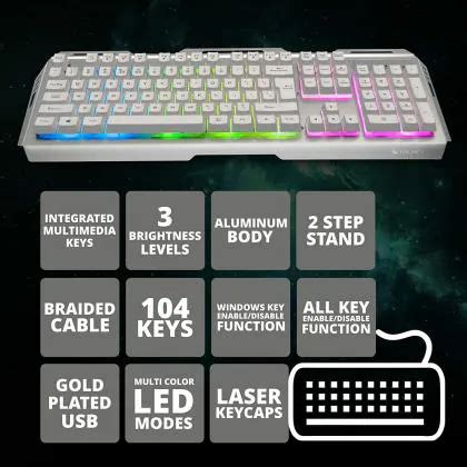 Zebronics Zeb-Transformer Gaming Keyboard and Mouse Combo (White) - JioMart