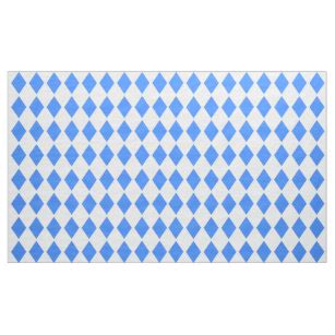 Blue Diamond Pattern Fabric | Zazzle