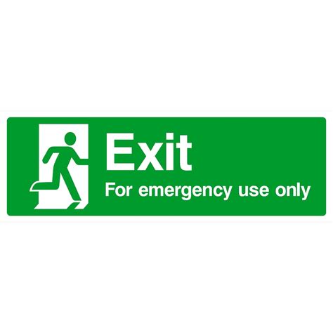 Exit For Emergency Use Only Right Sign