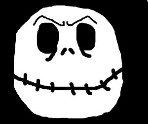 Jack Skellington is crying blood - Drawception