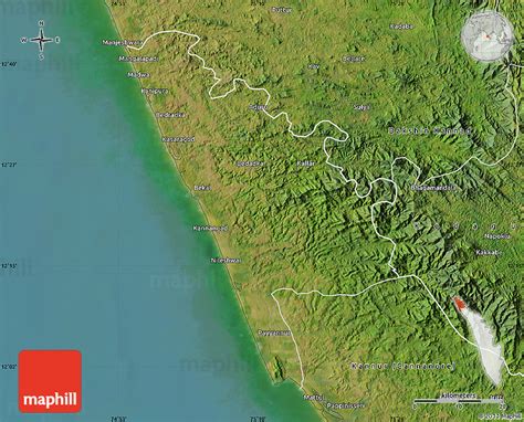 Satellite Map of Kasaragod