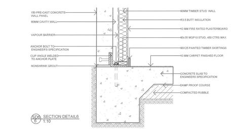 PRE-CAST CONCRETE WALL SECTION | Concrete wall panels, Concrete wall ...