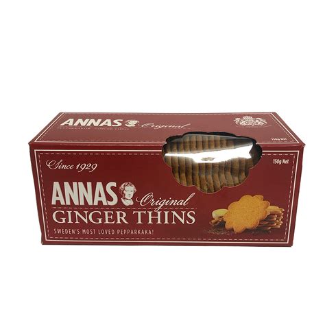 Annas Original Ginger Thins 150g - Biviano & Sons