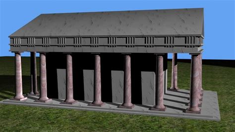 3d roman doric temple