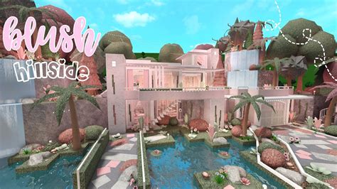 BLOXBURG | Blush Hillside Mansion | House Build - YouTube