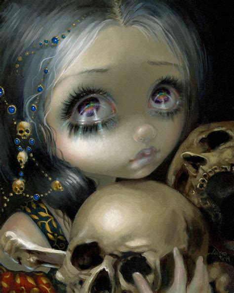 Ossuary: the Collector Art Print by Jasmine Becket-griffith Surreal Big Eye Girl Strangeling ...