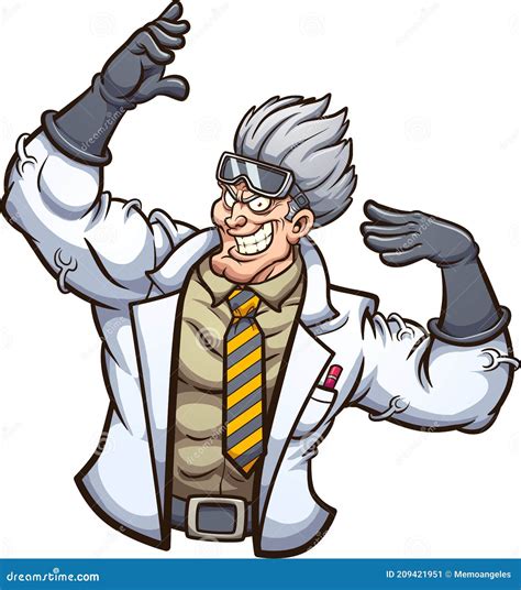 Evil Scientist Cartoon Illustration | CartoonDealer.com #42453148